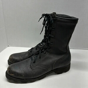 Altama Speedlace Combat Boots Leather Made in the USA Vintage Black Men's Size 8